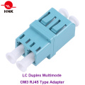 Adaptador de Fibra Óptica LC Duplex Single Mode / APC Multimodo / Om3 / Om4 RJ45